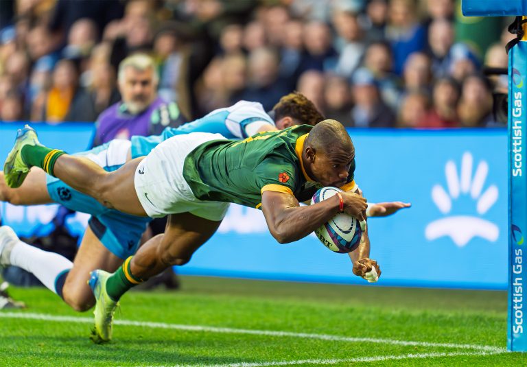 The Springboks surged to a hard-fought victory over Scotland,
