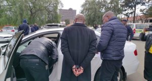 The Hawks and South African Police make arrests at the Labour Department offices in Bloemfontein