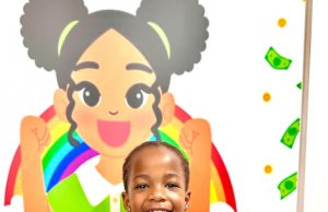 “7-year old author means business, Rainbow Business”